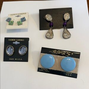 Assorted Fashion Earrings Set (4 pairs)